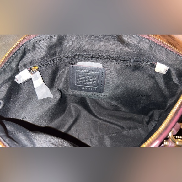 Coach Horse and Carriage Jacquard Prairie Satchel Tote in Oxblood NWOT - Picture 12 of 15